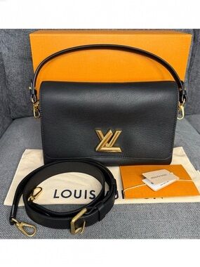 Louis Vuitton Soft Twist Noir leather 2 way shoulder bag